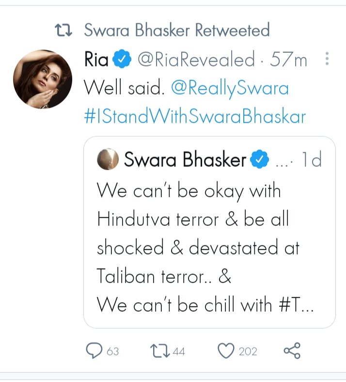 हिंदुत्व की आतंकी से तुलना कर विवादों में फंसी स्वरा भास्कर | 22Scope News swara twwet 22Scope News