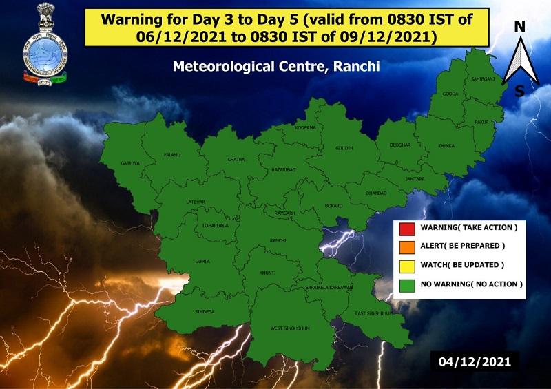 Cyclone Jawad : कमजोड़ पड़ा चक्रवाती तूफान, झारखंड के कुछ हिस्सों में हल्की बारिश की संभावना