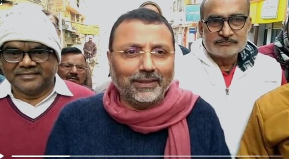 गोड्डा के भाजपा सांसद निशिकांत दुबे ने भागलपुर में डाला वोट 2 22Scope News nishikant 2 22Scope News