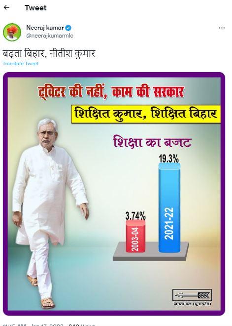 बिहार में 'वॉर जोन' में सरकार! अब ट्विटर बना हथियार 2 नीरज