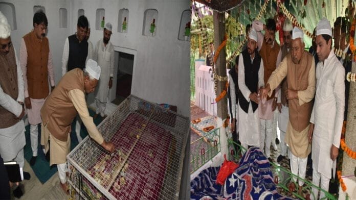 नीतीश ने मनेर शरीफ जाकर सूफी संत हजरत मख्दूम शाह कमालुद्दीन अहमद याहिया मनेरी के उर्स की मजार पर की चादरपोशी