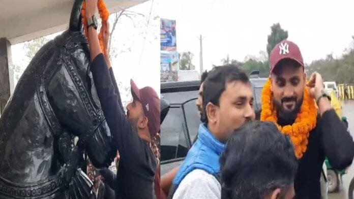 रोहतास के लाल क्रिकेटर आकाशदीप का भव्य स्वागत