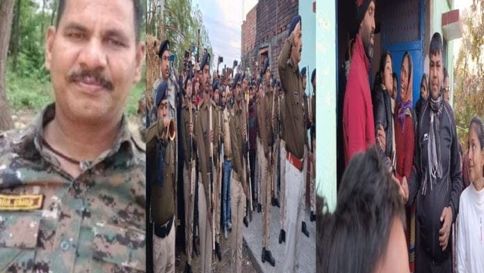 शहीद सिकंदर सिंह का पार्थिव शरीर पहुंचा वजीरगंज, जिला प्रशासन के जवानों ने दी सलामी