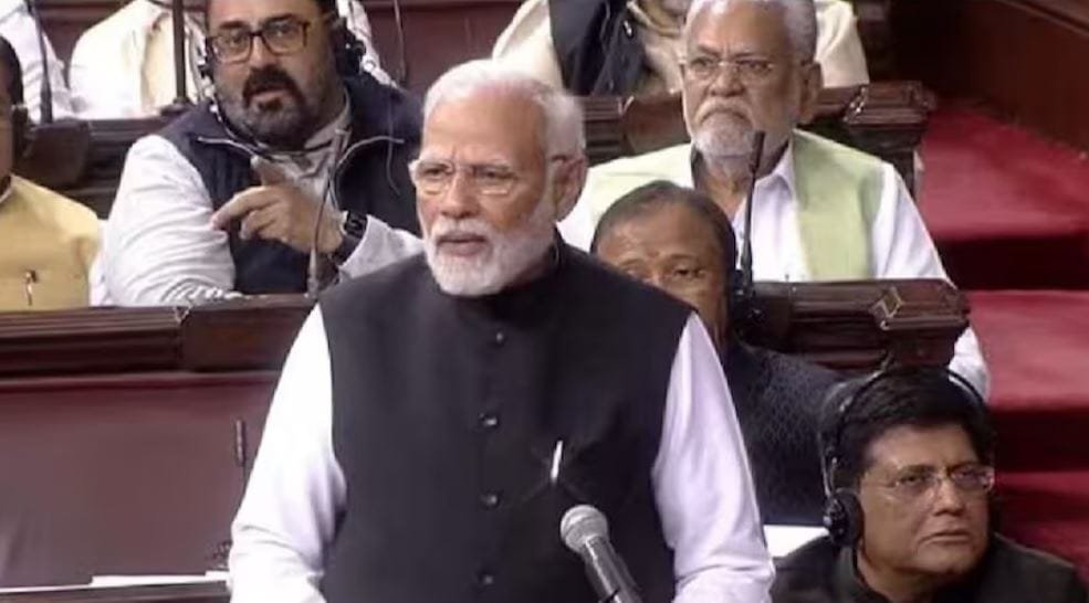 राज्यसभा में कांग्रेस पर जमकर बरसे पीएम मोदी