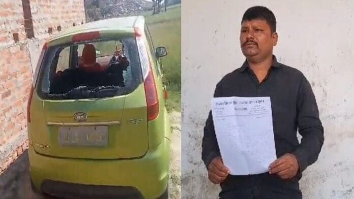 युवा जदयू उपाध्यक्ष के वाहन में तोड़फोड़ कर भाग गए अपराधी