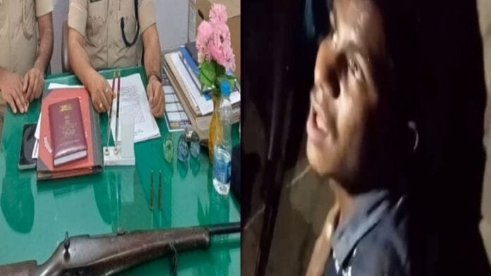 राइफल और जिंदा कारतूस के साथ 2 अपराधी गिरफ्तार, तीसरा फरार