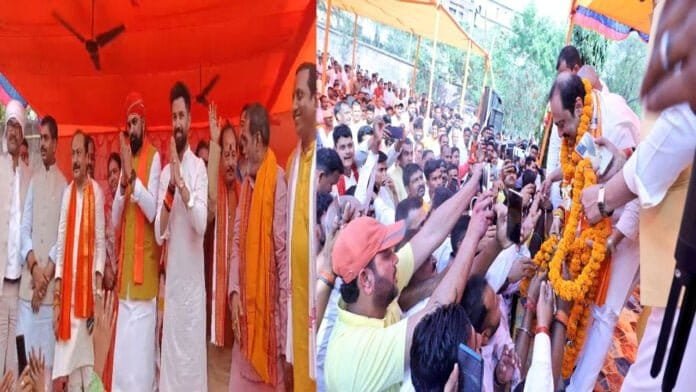 विवेक ठाकुर ने किया नामांकन, NDA गठबंधन के नेताओं ने साझा किया मंच