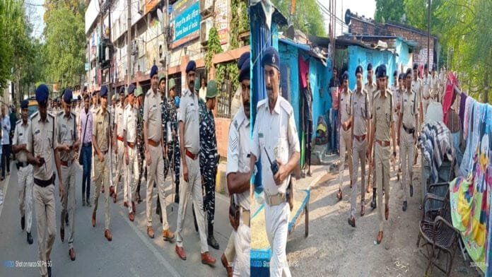 होली को लेकर पटना पुलिस ने किया फ्लैग मार्च