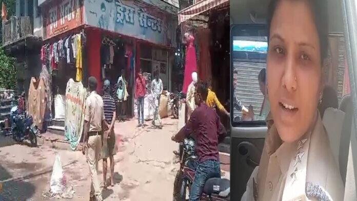 यातायात पुलिस के अथक प्रयास के बाद बक्सर बाजार की सड़क हुई चौड़ी