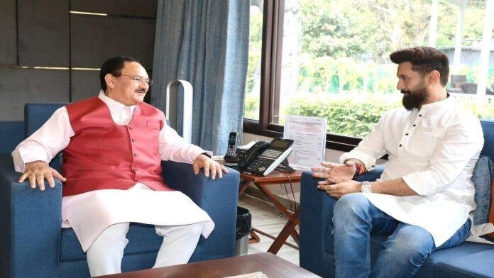 दिल्ली में नड्डा से मिले चिराग