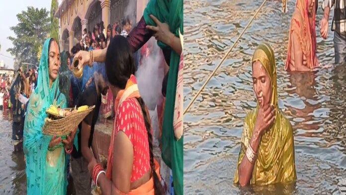 उदयमान भगवान भास्कर को अर्घ्य के साथ 4 दिवसीय चैती छठ महापर्व संपन्न