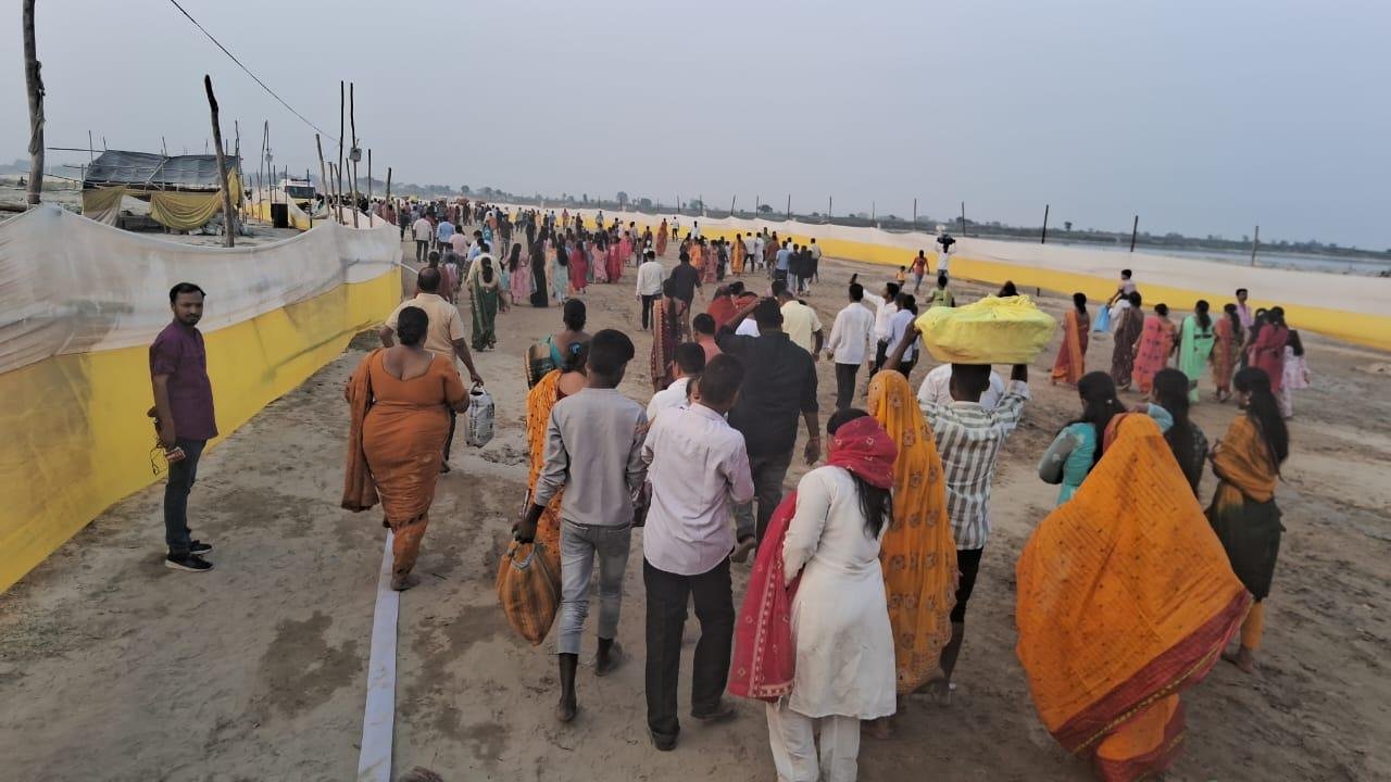 PATNA की घाटों पर दिखी छठ की छटा, अस्ताचलगामी सूर्य को लोगों ने दिया अर्घ्य | 22Scope News PATNA