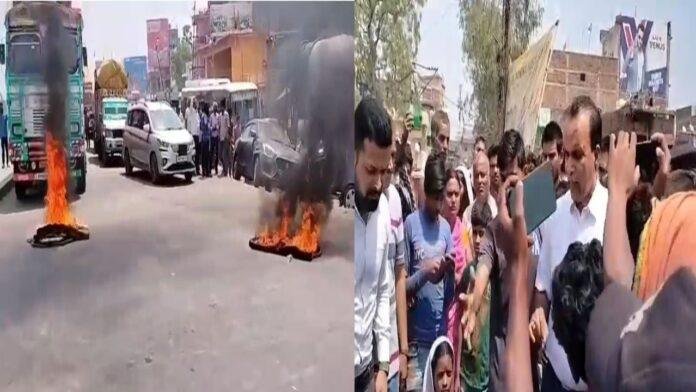 हाई स्कूल की मांग लेकर छात्राओं ने बड़ी पहाड़ी में की आगजनी, किया हंगामा