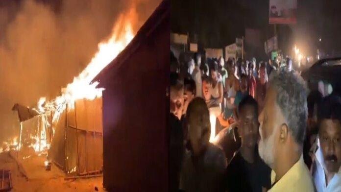 खुश्कीबाग के मंडी में भीषण आग, मौके पर पहुंचे पप्पू