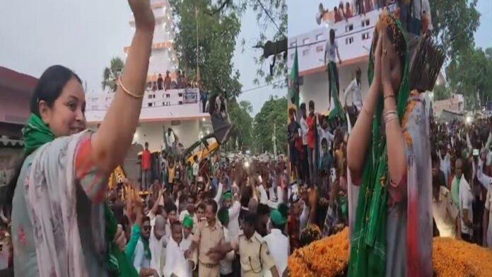 छपरा में स्वागत से गदगद हुईं रोहिणी