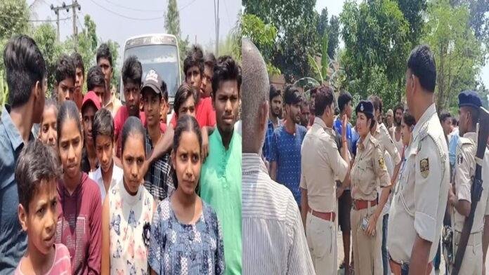 स्कूल में नामांकन से मना करने पर भड़के छात्र, सड़क जाम कर किया हंगामा