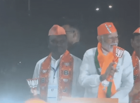 PM Modi का Ranchi में भव्य रोड शो शुरु....