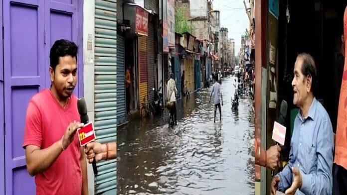 आधे घंटे की मूसलाधार बारिश से फारबिसगंज शहर जलमग्न