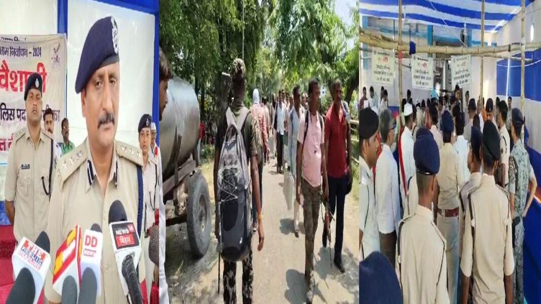 वैशाली लोकसभा क्षेत्र में EVM व VVPAT के साथ मतदान कर्मी हुए रवाना
