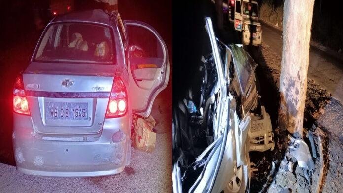 पुलिस के भय से भाग रहे शराब लदे कार हुई दुर्घटनाग्रस्त, चालक की मौत