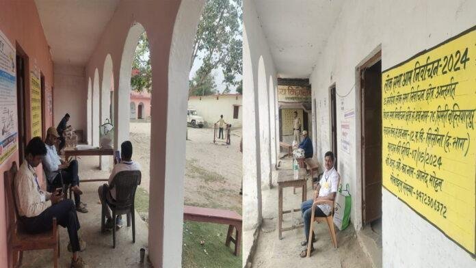 खगड़िया लोकसभा के मतदान केंद्र संख्या-12 व 13 पर मतदान का बहिष्कार