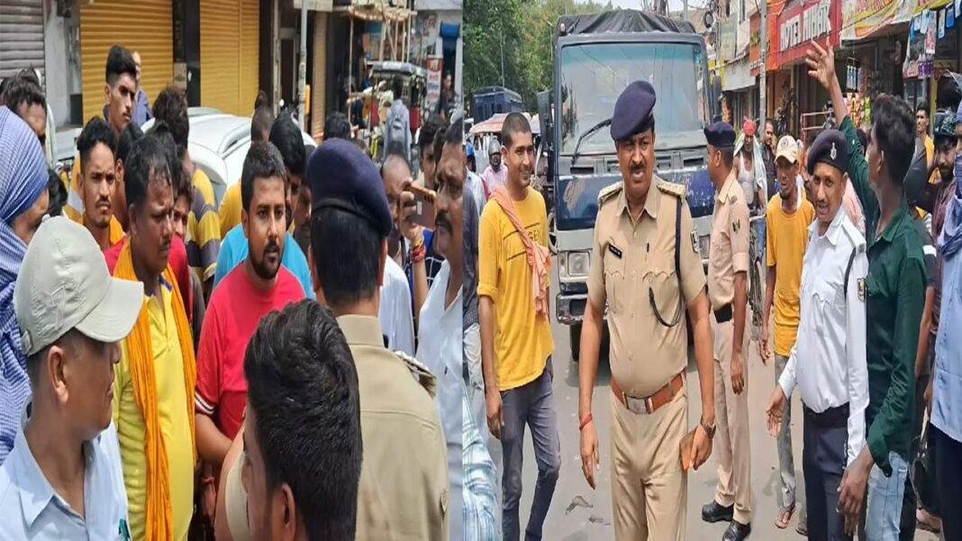 पुलिस वाहन ने कार में मारी टक्कर, डीएसपी बोले- कोई बडी बात नहीं, आधे घंटे तक हंगामा