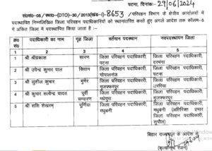 Breaking : बिहार में स्वास्थ्य विभाग में बड़े पैमाने पर हुआ तबादला