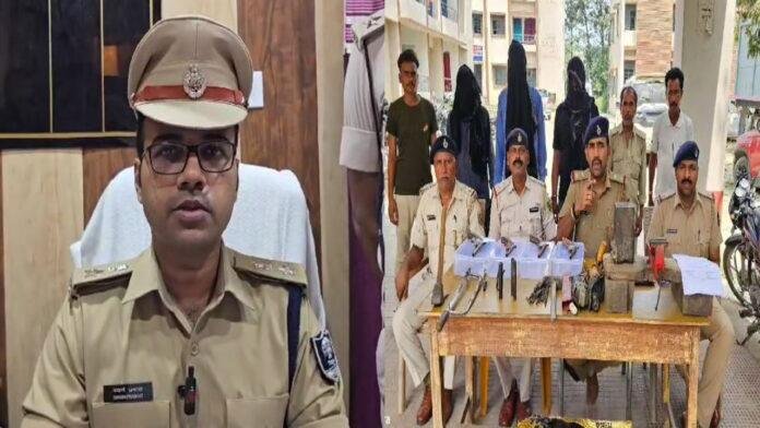 मिनी गन फैक्ट्री का भंडाफोड़, अवैध हथियार के साथ 3 लोग गिरफ्तार