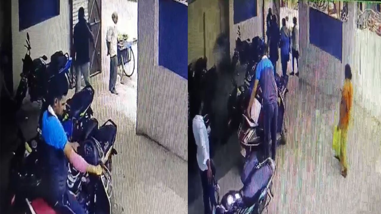 चंद सेकंड में गाड़ी लेकर फरार हुआ चोर, CCTV कैमरे में कैद हुई करतूत