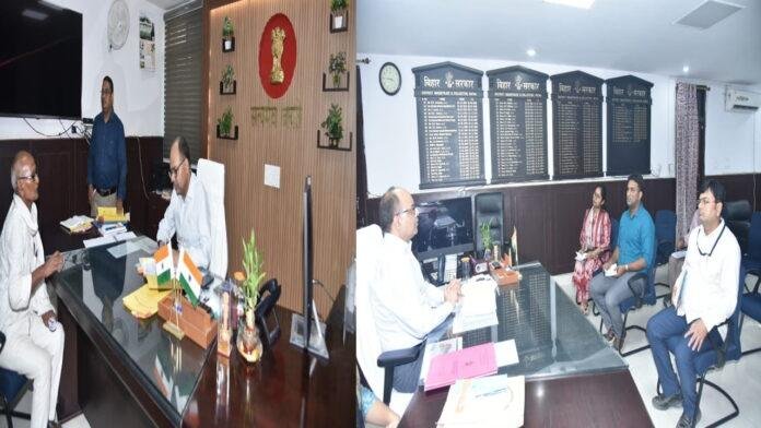 DM ने की समाहरणालय स्थित सभी शाखाओं के कर्मियों की उपस्थिति की जांच