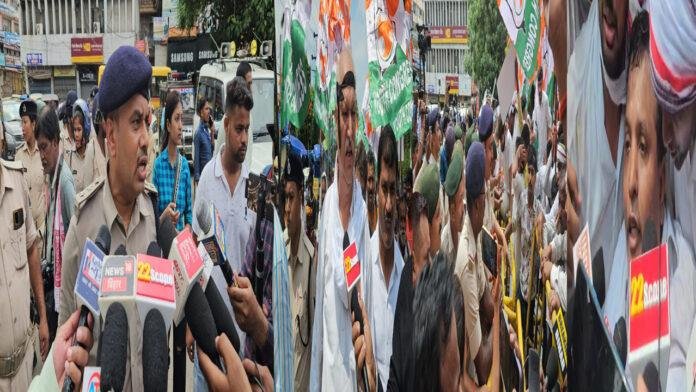 विभिन्न मुद्दों को लेकर केंद्र के खिलाफ कांग्रेस का हल्लाबोल, पुलिस का लाठीचार्ज