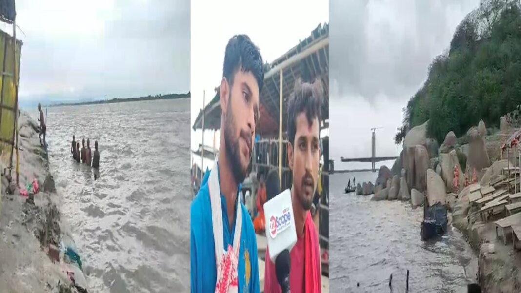 भारी बारिश से उफान पर गंगा नदी, कई घाट बना खतरनाक