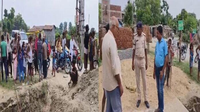 Gopalganj Police सेंटरिंग खोलने के दौरान मकान मालिक और मजदूर की मौत