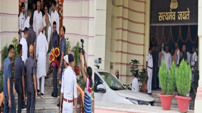 मॉनसून सत्र में भाग लेने के लिए विधानमंडल पहुंचे नीतीश