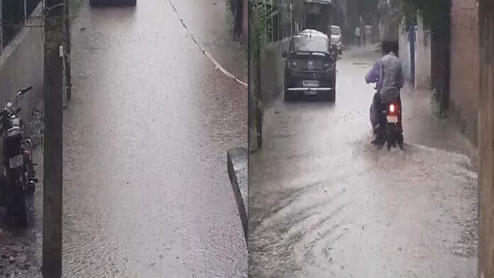 फिर बारिश से हुआ जलजमाव, लोग घर में रहने को हुए विवश