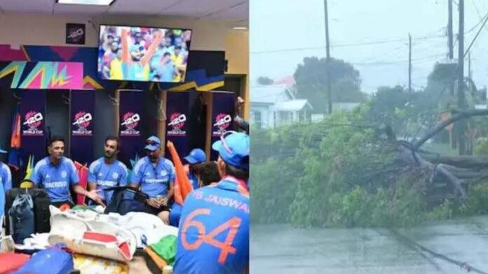 बारबाडोस में तूफान की वजह से फंसी चैंपियन टीम