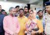अनुपम कच्छप के परिजनों से मिले बाबूलाल मरांडी