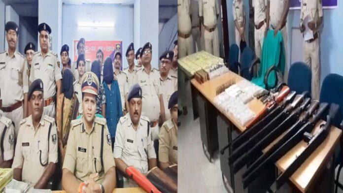 Gaya पुलिस की बड़ी कार्रवाई, अवैध हथियार व कारतूस के साथ महिला समेत 2 गिरफ्तार