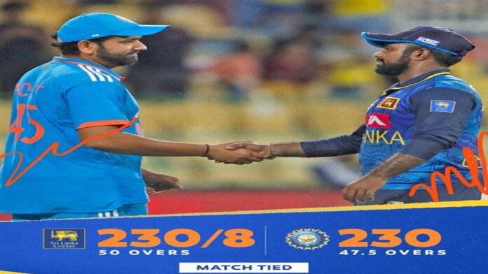 IND-SL INDvsSL : दोनों टीमों के बीच दूसरी बार मैच हुआ टाई
