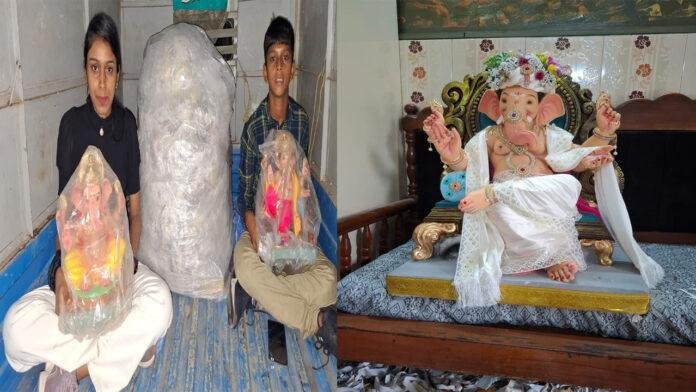 कोलकाता एक्सप्रेस से गया लाई गई गणपति बप्पा की प्रतिमा, 7 सितंबर को देंगे दर्शन