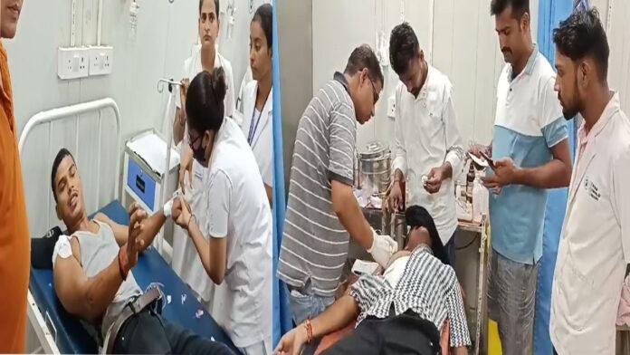 एक दुकानदार ने धारदार हथियार से हमला कर 2 पुलिसकर्मी को किया जख्मी