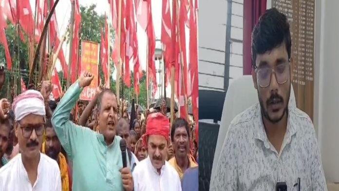 5 सूत्री मांगों के समर्थन में भाकपा कार्यकर्ताओं ने जमकर की प्रदर्शन, CO को सौंपा मांग पत्र