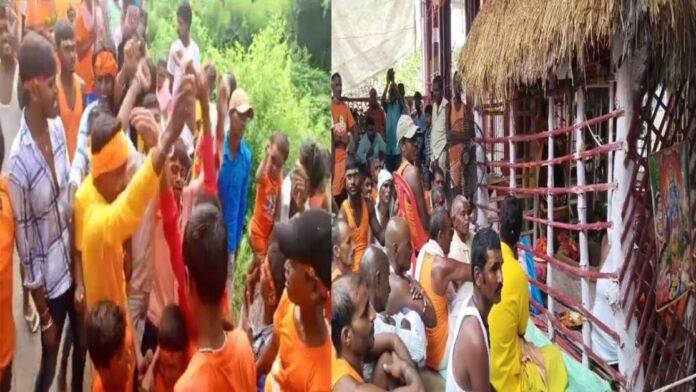 24 घंटे के अखंड कीर्तन की शुरुआत से पहले एक भव्य कलश शोभा यात्रा
