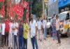 एंबुलेंस चालकों का विरोध प्र'दर्शन, भाकपा पार्टी ने दिया साथ, DM को सौंपा ज्ञापन