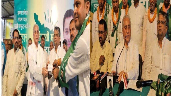 BJP और JDU के 35 नेता RJD में शामिल, जगदानंद ने दिलायी सदस्यता