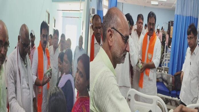 भाजपा किसान मोर्चा के प्रदेश अध्यक्ष ने सदर अस्पताल में मरीजों को किया फल वितरण