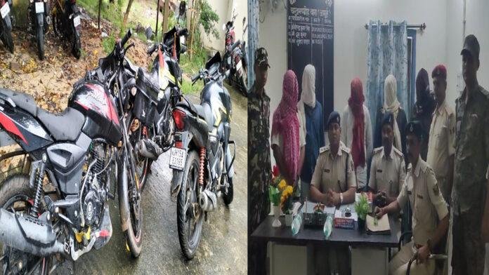 लूट के सामान के साथ 5 लूटेरे गिरफ्तार