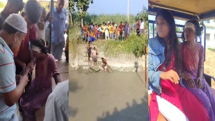 Motihari Acc सवारी के साथ नहर में गिरा ईं-रिक्शा, 2 लड़की गंभीर रूप से घायल