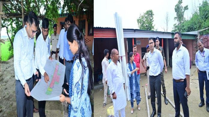 हवाई अड्डा का जिलाधिकारी ने किया स्थलीय निरीक्षण