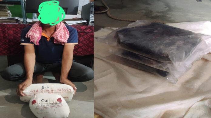NCB की बड़ी कार्रवाई, 4 किलो चरस के साथ तस्कर गिरफ्तार